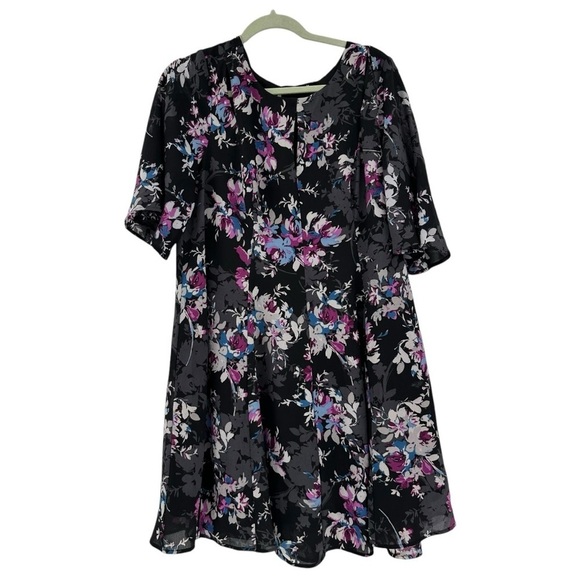 Torrid Floral Fit and Flare Floral Dress Career Business Size 18 - Picture 1 of 6